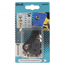 QLINQ DRUKKNOOP 13MM VERNIKKELD MET TOOL