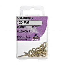 SCHROEFHAAK VERMESSINGD 20 MM 15ST
