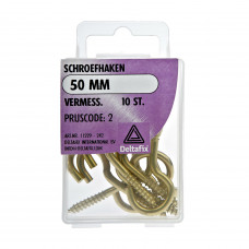 SCHROEFHAAK VERMESSINGD 50 MM 10ST